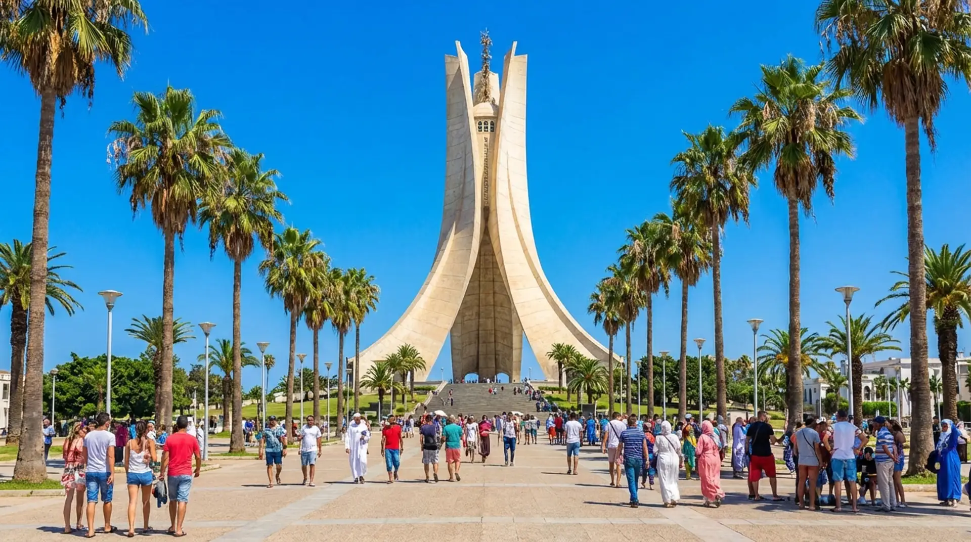 Casbah of Algiers with whitewashed buildings and Mediterranean coast in Algeria — OraVisa Algeria visa services from Dubai