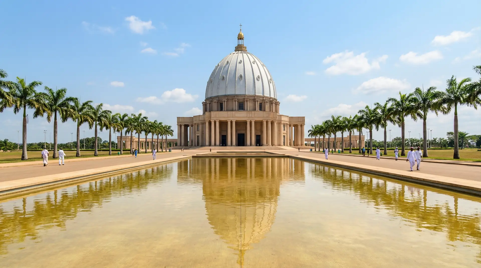 St Paul Cathedral and Abidjan modern skyline in Ivory Coast — OraVisa Ivory Coast visa services from Dubai