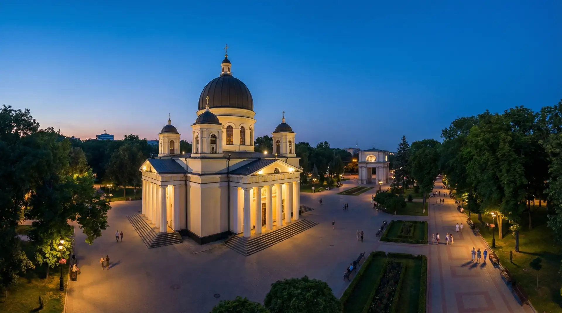 Chisinau Cathedral and tree-lined boulevards in Moldova — OraVisa Moldova visa services from Dubai