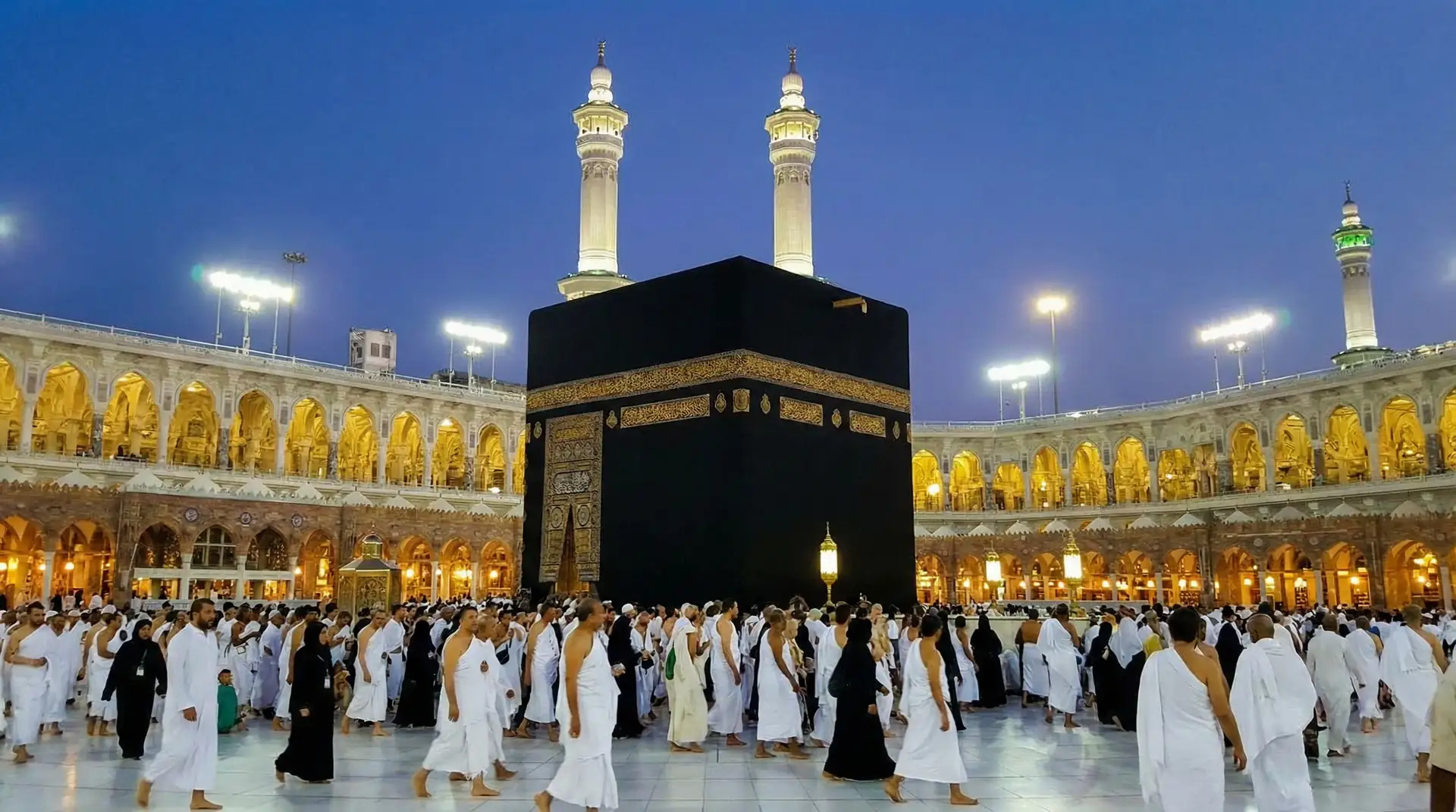 Masjid al-Haram and Kaaba in Makkah with modern Riyadh skyline in Saudi Arabia — OraVisa Saudi Arabia visa services from Dubai