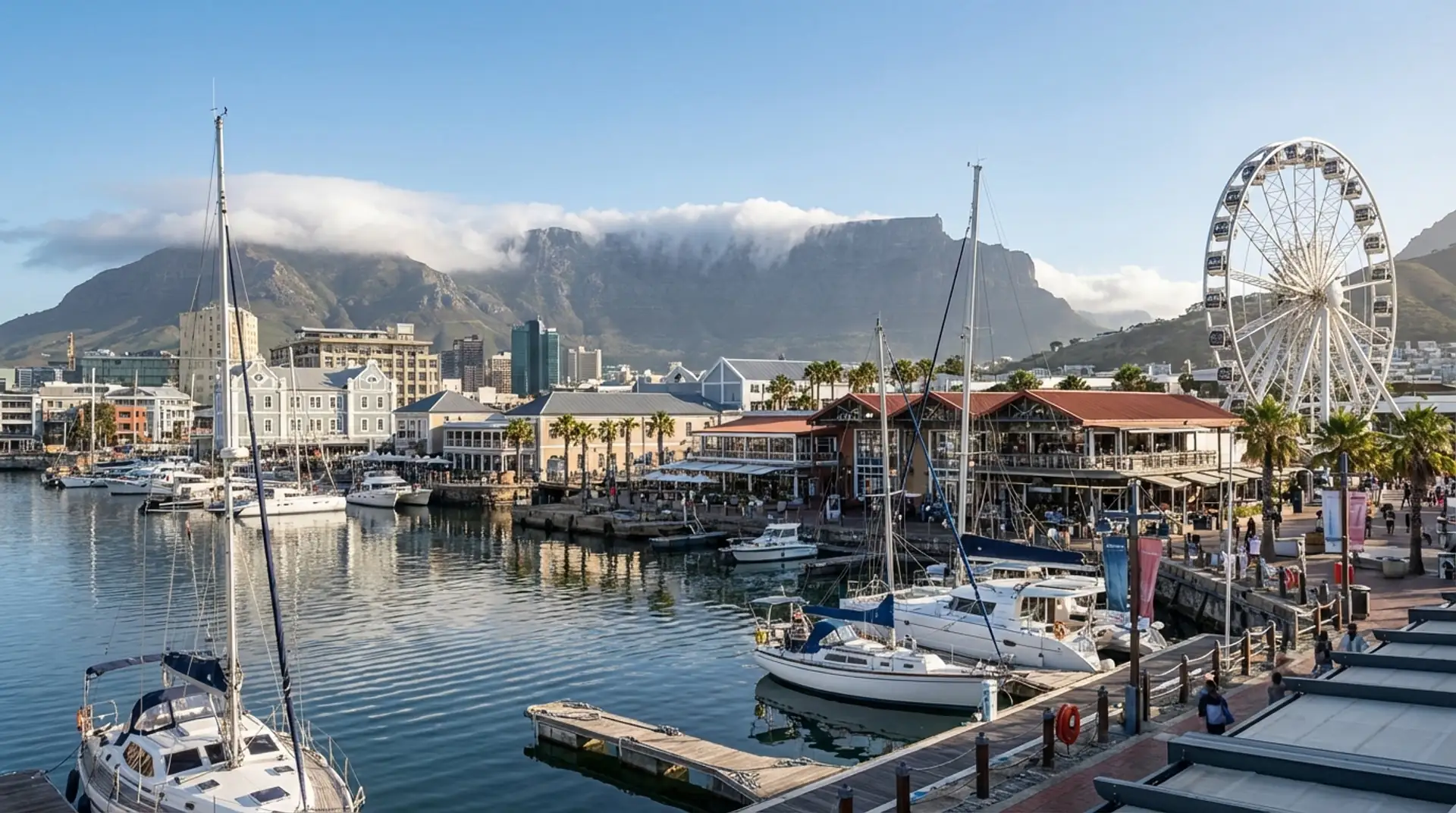 Table Mountain with Cape Town cityscape and ocean coastline in South Africa — OraVisa South Africa visa services from Dubai