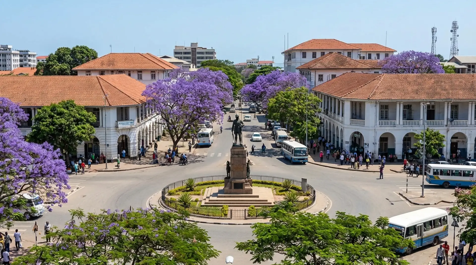 Mount Kilimanjaro with African savanna and acacia trees in Tanzania — OraVisa Tanzania visa services from Dubai