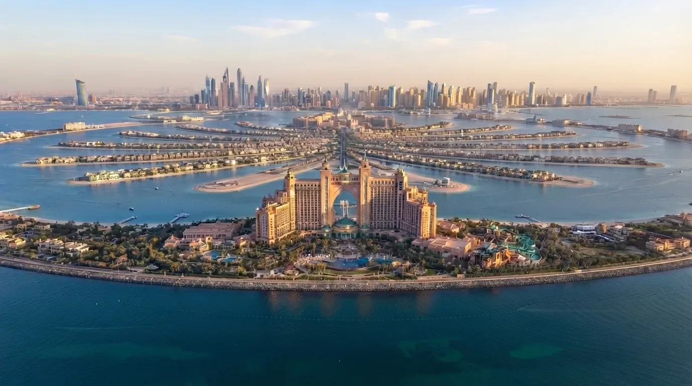 A view of the Dubai skyline used to illustrate a plain-English guide to the UAE visa rule changes that took effect in 2026, including Dubai’s 48-hour tourist visa and the removal of the two-year property-visa value threshold.